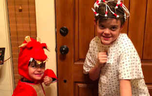 Trick-or-Treater Fills Empty Bowl With His Own Candy