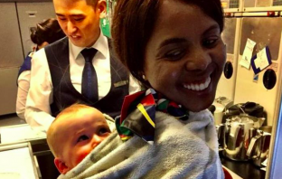 Flight Attendant Comes To Aid of Mother on 15-Hour Flight
