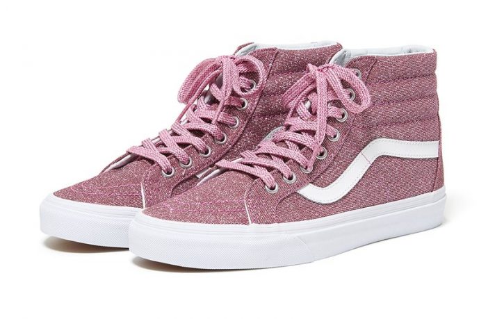 glitter high top vans womens