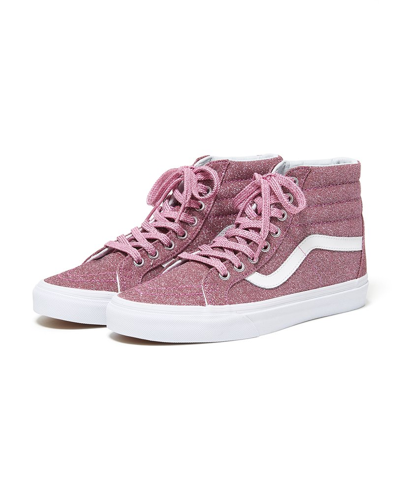 Pink Glitter High Tops Vans Sneakers 