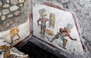 Gladiator Fresco Unearthed In Italy’s Pompeii
