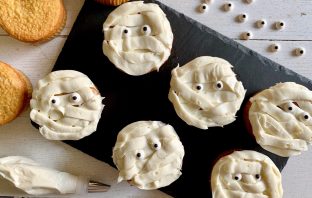 Mummy Carrot Cupcakes With Chocolate Frosting Recipe
