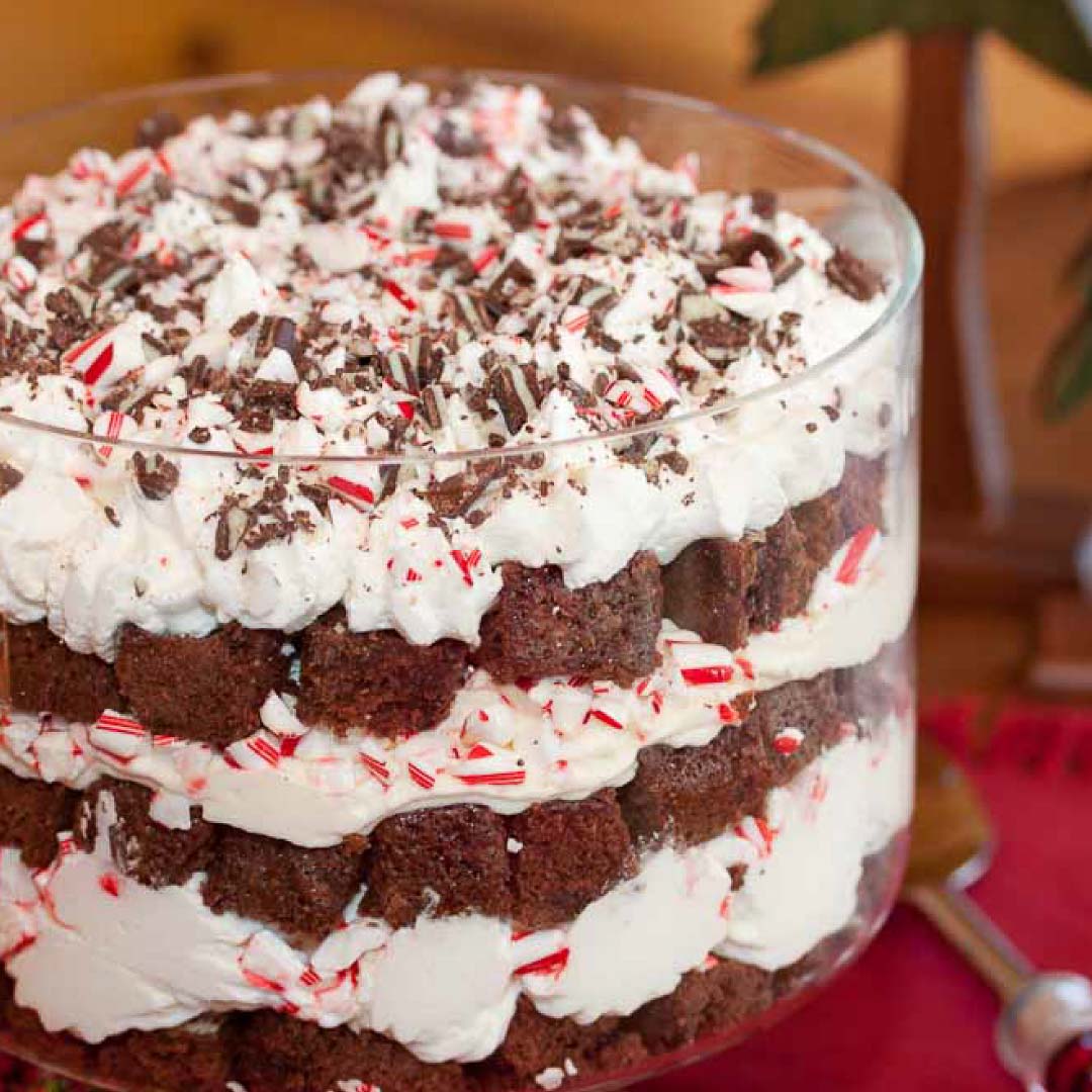 Peppermint Brownie Trifle Recipe