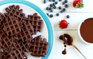 Chocolate Chickpea Waffles Recipe