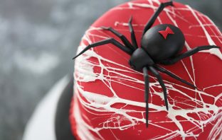 Red Velvet Marshmallow Spiderweb Cake Recipe